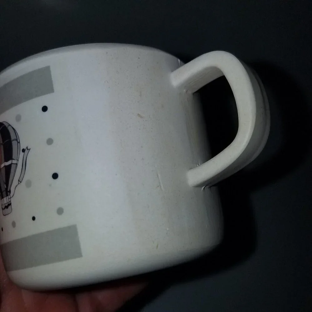 Hot Air Balloon Mug Cup Divided Plate Baby Toddler Child Up Up And Away Set Lot